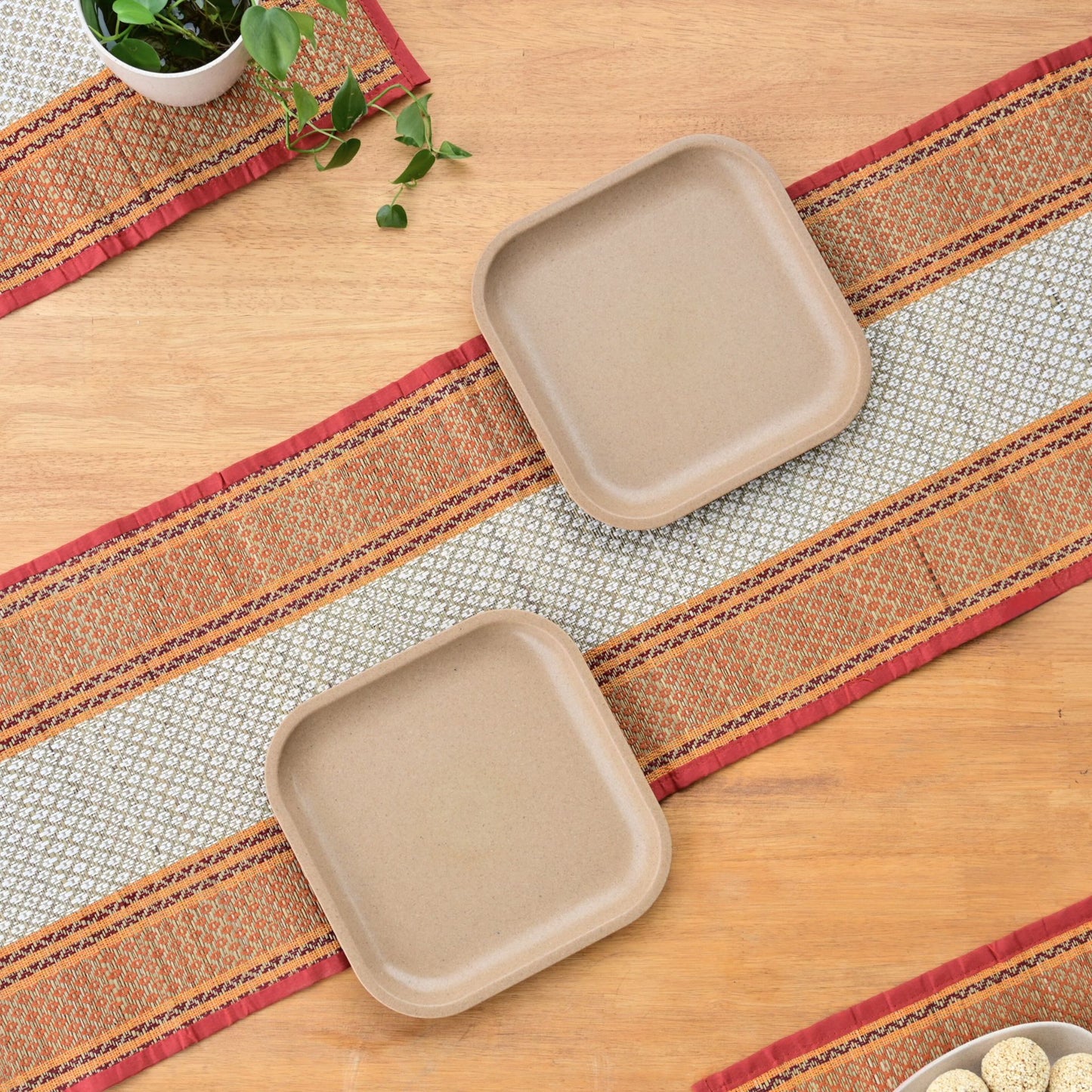 Rice Husk Snack Plates (Set of 4)