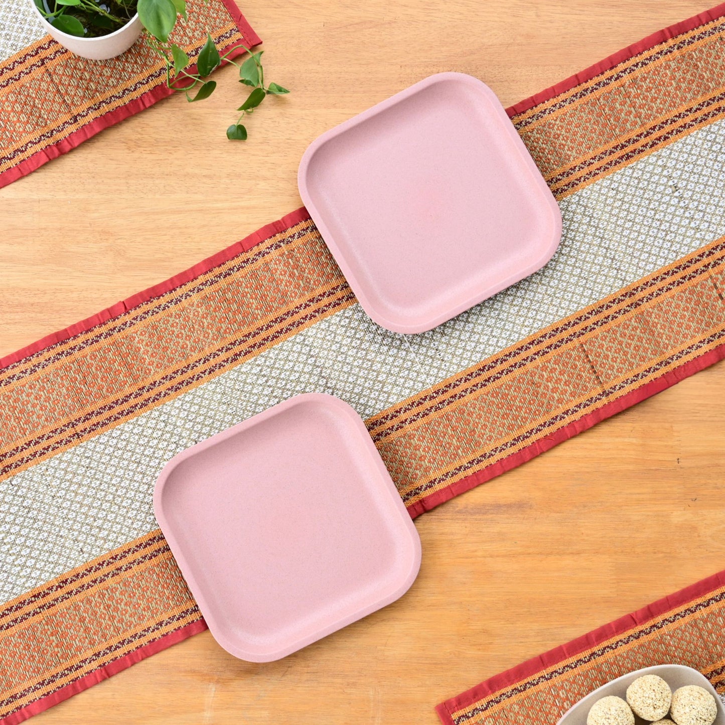 Rice Husk Snack Plates (Set of 4)