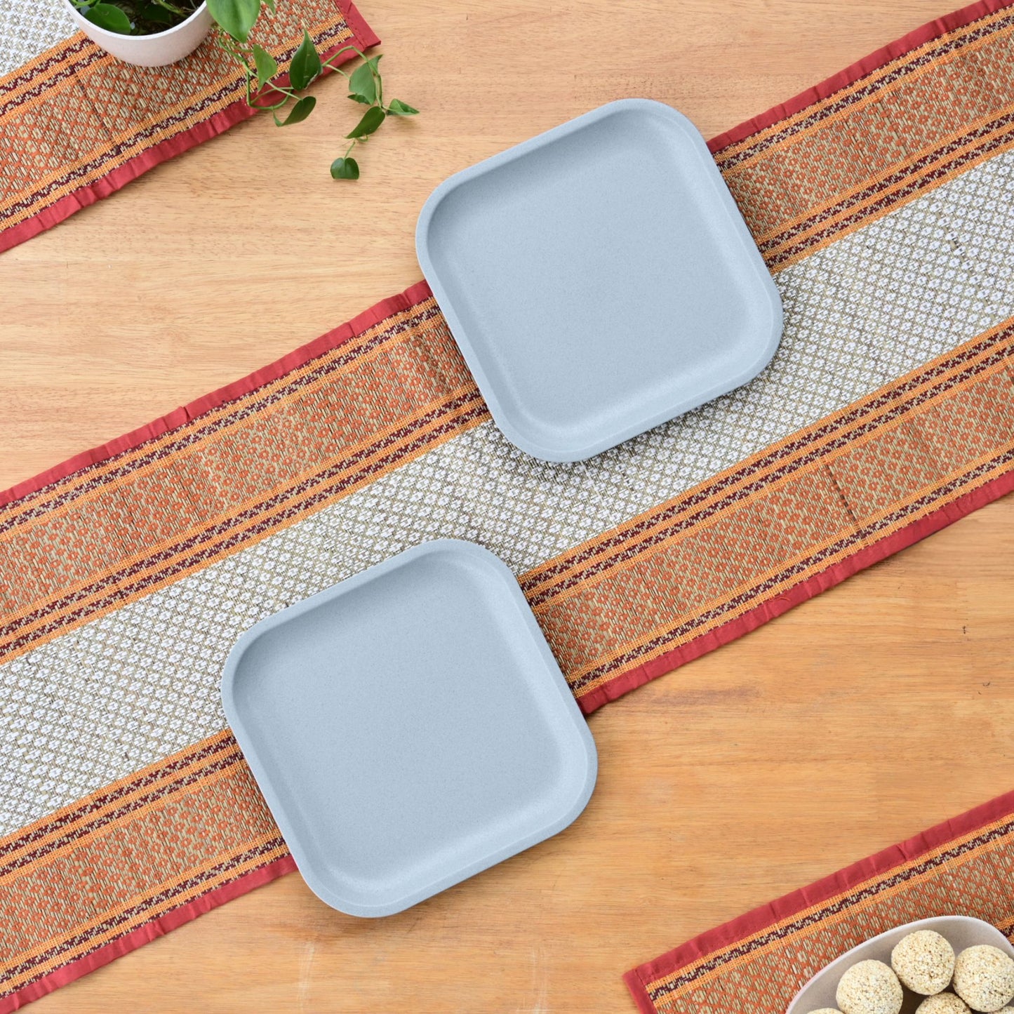 Rice Husk Snack Plates (Set of 4)