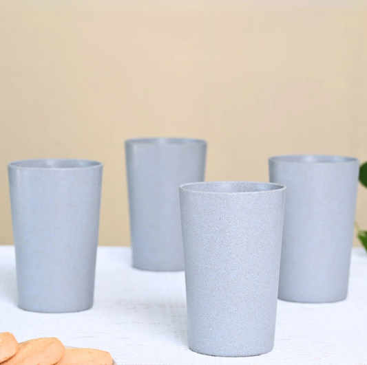 Frosted Tumbler 250 | Earth friendly Unbreakable Tumblers Made with Rice Husk & Bamboo Fibers | Microwave Safe Tumblers | for Hot & Cold servings